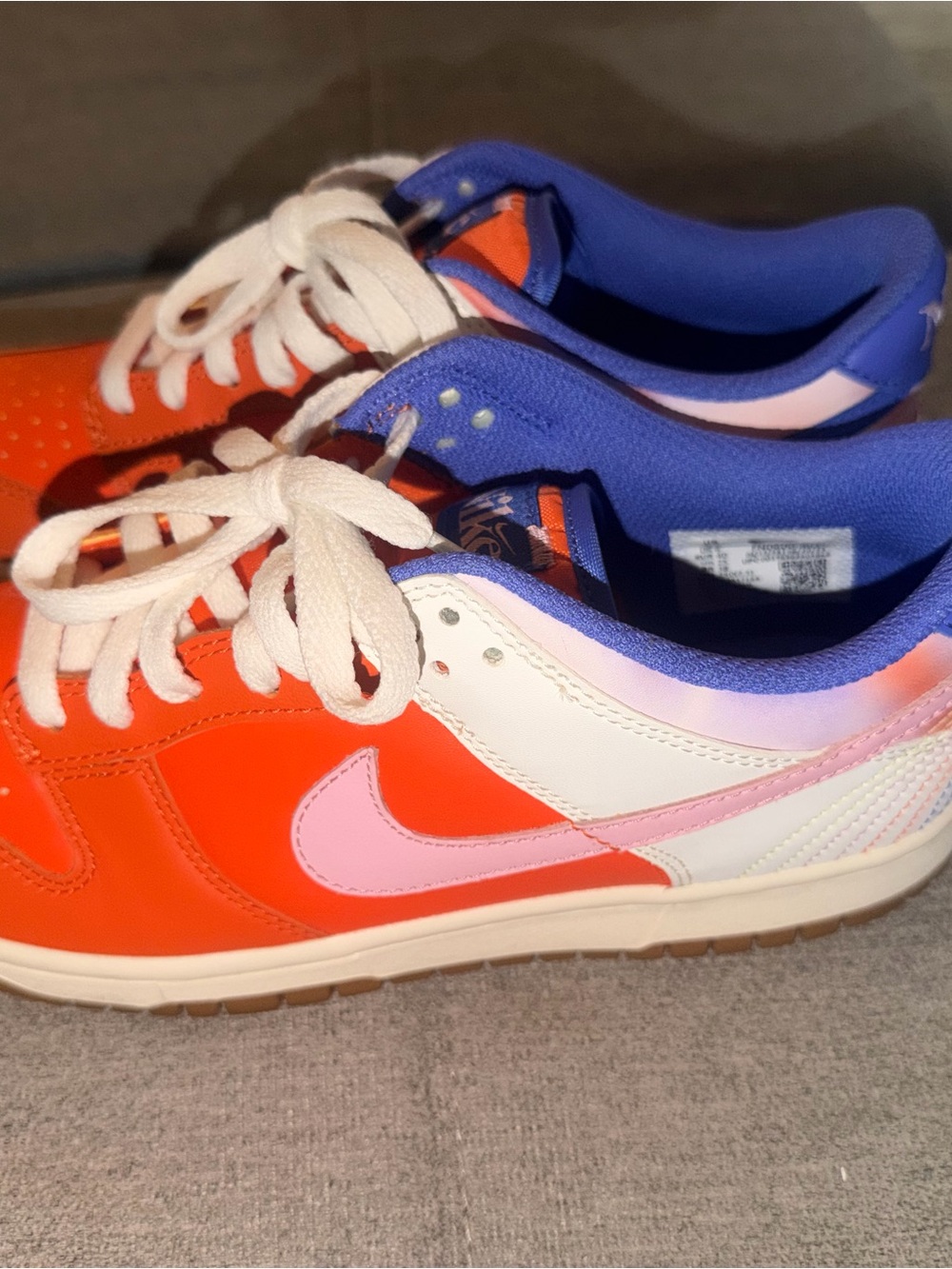 Nike Low-Top Sneakers - Orange, Pink & Blue Accents